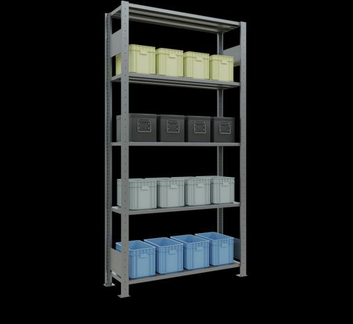 Immagine prodotto Schulte Lagertechnik MULTIplus85 sistema di scaffalature di base senza bulloni con ripiani di lunghezza