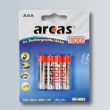 Produktbild Arcas 177 27406 - Wiederaufladbarer Akku - Nickel-Metallhydrid (NiMH) - 1,2 V - 4 Stüc (4 Stk., AA, 2700 mAh)