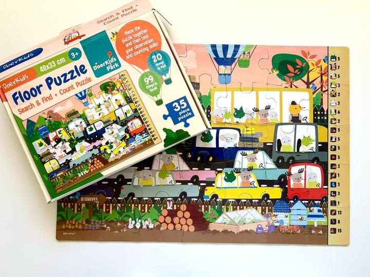 Immagine prodotto DoerKids Cerca Trova e conta il puzzle del parcheggio (35 pezzi)