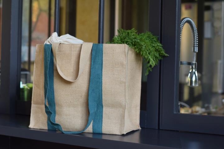 Image du produit Pebbly Sac XL, natural, bleu foncé 41x35x20cm