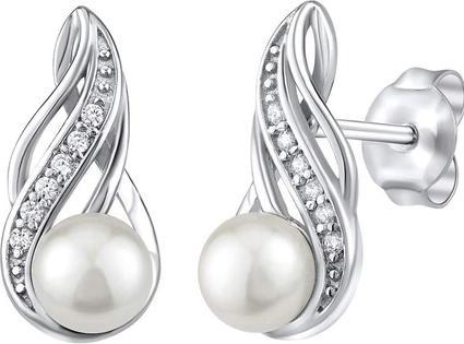 Image du produit Silvego Boucles d'oreilles en argent avec perle naturelle blanche JST16498