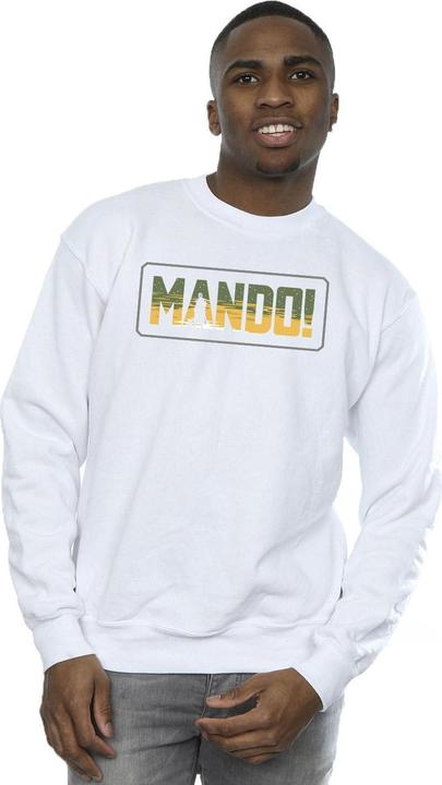 Actual product image Star Wars Mens The Mandalorian Mando Cutout Sweatshirt (L)