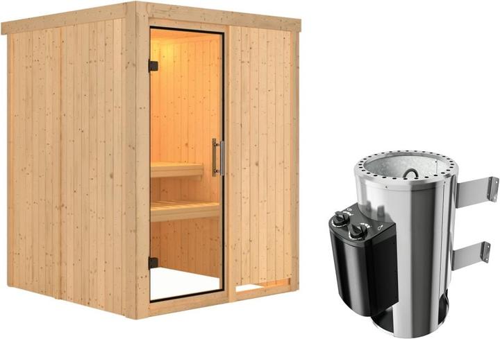 Actual product image Karibu Minja without roof rim (Plug & Play 3.6 KW internal control)