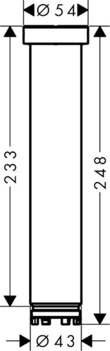 Produktbild hansgrohe AXOR Verlängerung für Deckenbefestigung Kopfbrause 230 mm