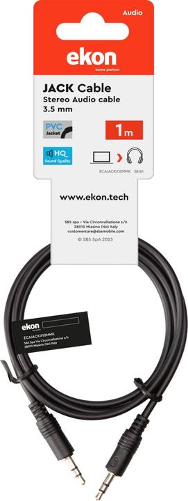 Actual product image Ekon Audio cable with a 3.5mm male - male jack (1 m, 3.5mm jack (AUX))