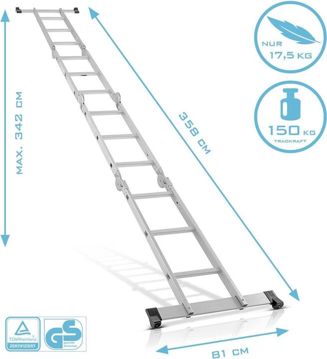 Produktbild Stahlwerk ML-356-ST Mehrzweckleiter (Mehrzweckleiter, 232 cm)