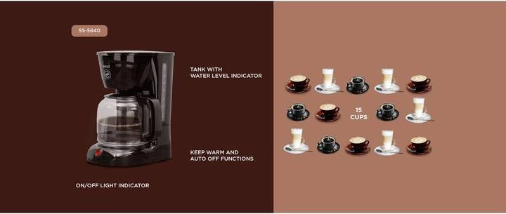Produktbild Sogo DRIP COFFEE MAKER WITH GLASS JAR, - 1,8L - 950W