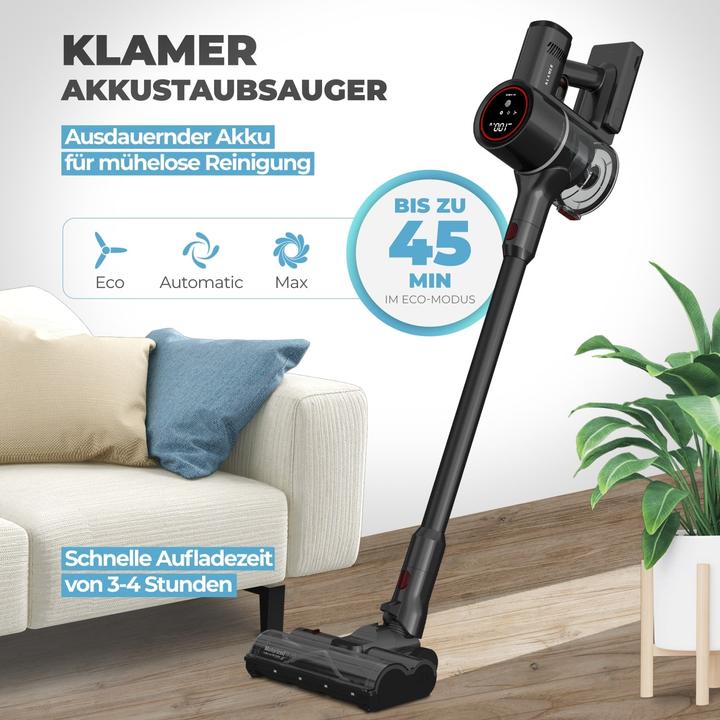 Actual product image KLAMER Cordless Vacuum Cleaner, 500 Watt Cordless Vacuum Cleaner, Flexible Cordless Handheld Vacuum