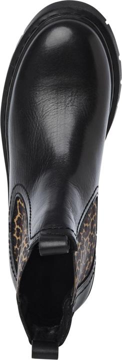 Produktbild Tamaris Entdecke die trendige Stiefelette mit Leo-Einsatz aus hochwertigem Leder-Textil-Mix von. Die (37)