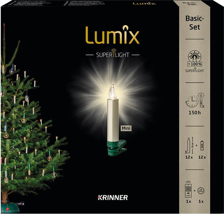 Produktbild Krinner LED Christbaumkerze Superlight Starter-Set (12 x)
