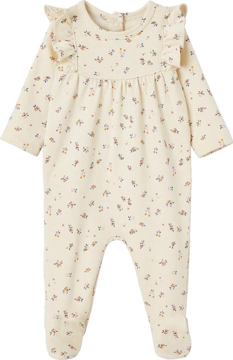 Produktbild Vertbaudet Baby Strampler mit Rüschen & Blumen, Öffnung hinten Oeko-Tex (50)