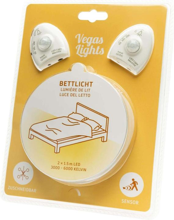 Actual product image Vegas Lights LED strip bed lighting, set of 2 (Warm white, 150 cm, Indoor)
