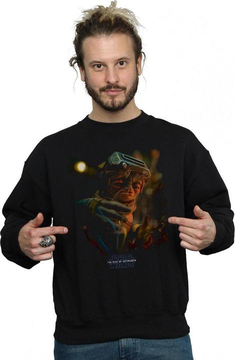Actual product image Star Wars Mens The Rise Of Skywalker Babu Frik Sweatshirt (L)