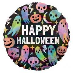 Actual product image Anagram Pastel-coloured Halloween hologram foil balloon, 43 cm (1 x)
