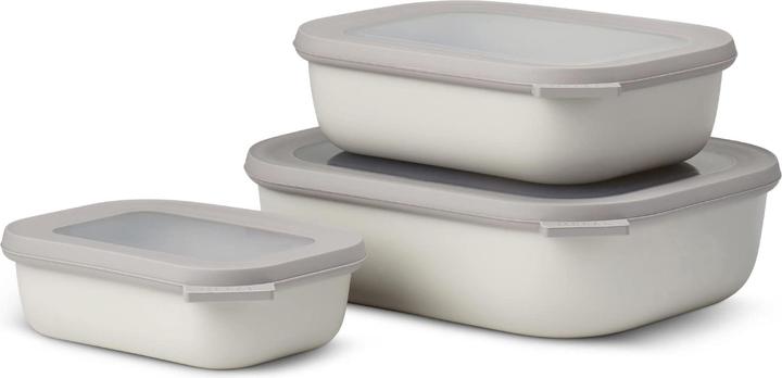 Produktbild Rosti Mepal Mepal - Cirqula Low Rect Bowl Set​ - Nordic White (14598) (3.50 l)