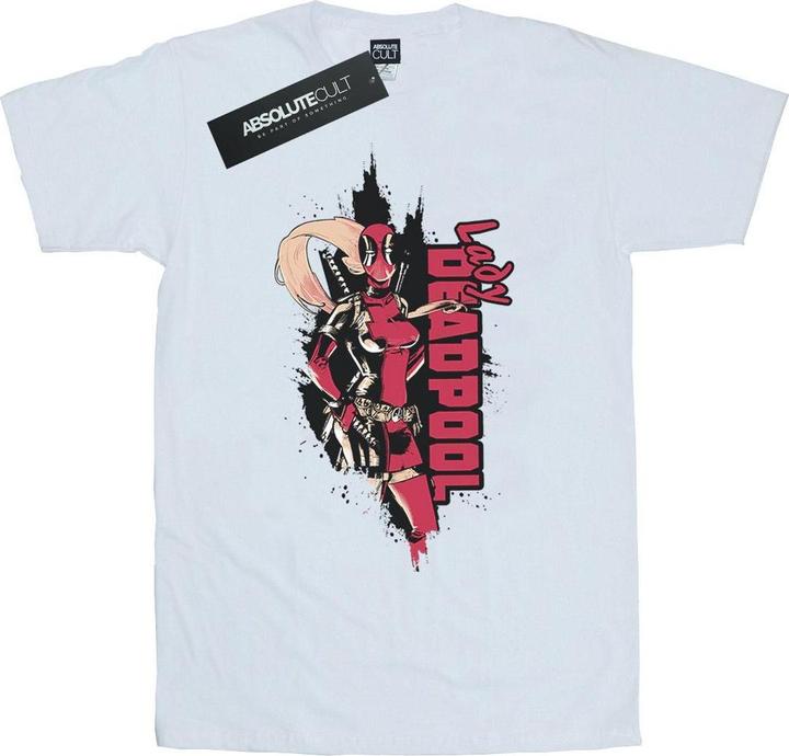 Actual product image Womens/Ladies Deadpool Lady Deadpool Cotton Boyfriend T-Shirt (L)