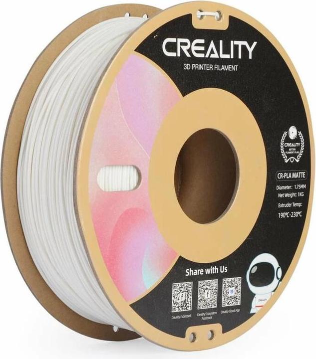 Creality PLA Silk White (PLA, 1.75 mm, 1000 g, Weiss)