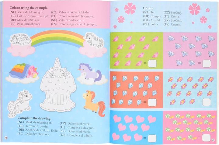 Actual product image Wins Holland Activity book - Unicorn