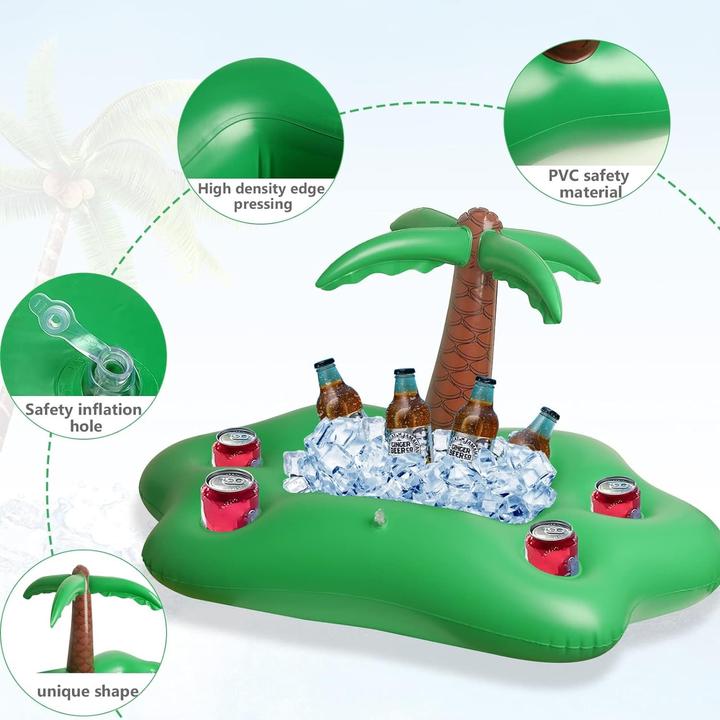 Image du produit Splash & Fun Porte-gobelet gonflable pour piscine Palmier