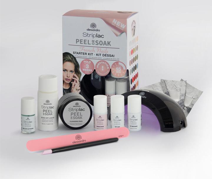 Produktbild Alessandro Striplac Peel or Soak French (Transparent, White, Pink, UV-Gel Lack)