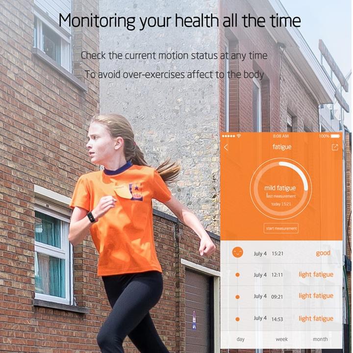 Produktbild JTI F1 Plus WearFit Aktivitäts-Tracker mit Farbdisplay - Rot