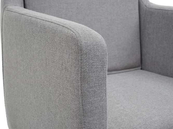 Immagine prodotto Mendler Sedia da salotto, poltrona Sedia da cocktail Sedia relax - Tessuto/Tessuto Grigio chiaro
