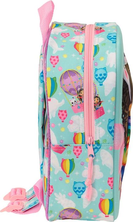 Actual product image Gabby's Dollhouse Pink Sky Blue School Backpack 22 x 27 x 10 cm 3D