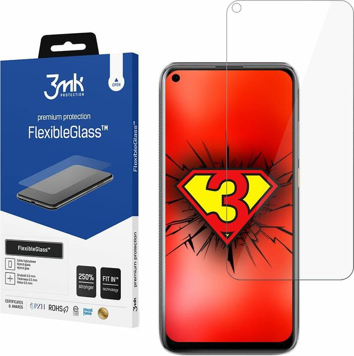 Actual product image 3MK FlexibleGlass HTC Desire 20 Pro Szkło Hybrydowe (1 Piece, HTC Desire 20 Pro)