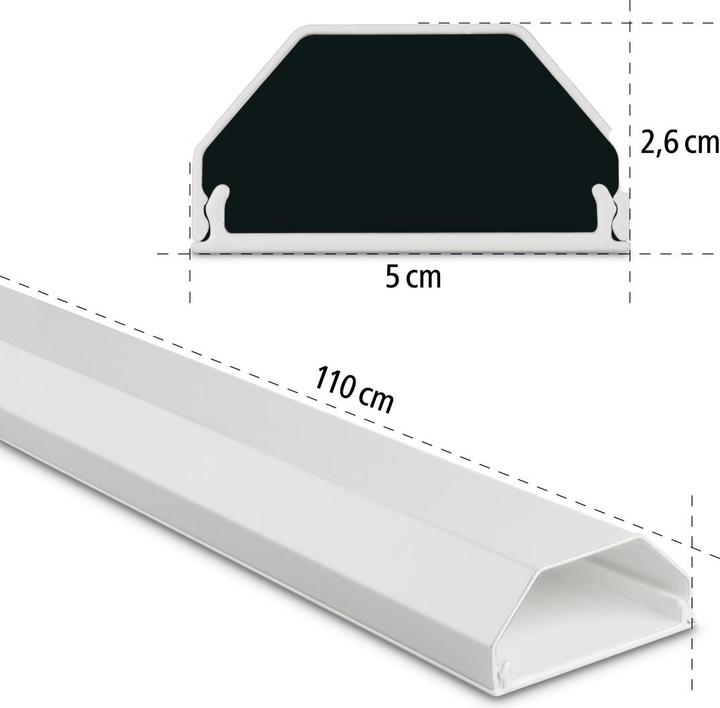 Produktbild Hama Alu-Kabelkanal, eckig (Kabelkanal, 110 cm)
