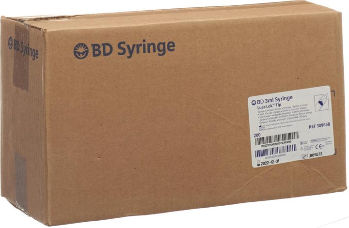 Produktbild DQB X BD PLASTIPAK Spritze 3ml 3-teilig Luer-Lok zentrisch, 200 Stück