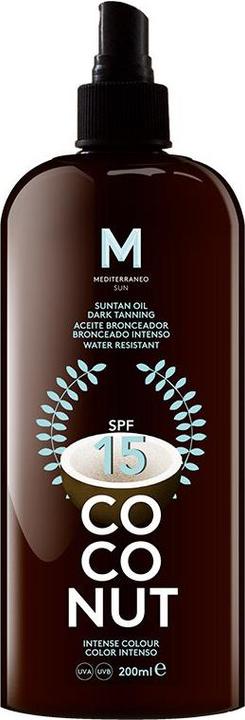 Mediterraneo Sun COCONUT suntan oil dark tanning SPF15 200 ml (Sonnenlotion, SPF 15, 200 ml)