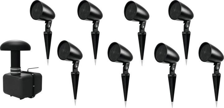 Produktbild Omnitronic Set GSUB-8 Bodeneinbau-Subwoofer + 8x PS-2.5GS Projektorlautsprecher, schwarz (Aktiv)