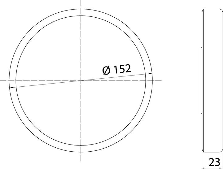 Image du produit Emco pure miroir cosmétique, à coller, 3 fois, D=153mm, 109800126