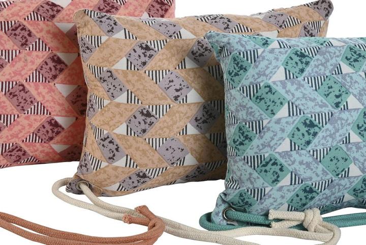 Image du produit Esprit Home Coussin Marron Turquoise Corail 30 x 10 x 20 cm (3 pièces) (30 x 10 x 20 cm)