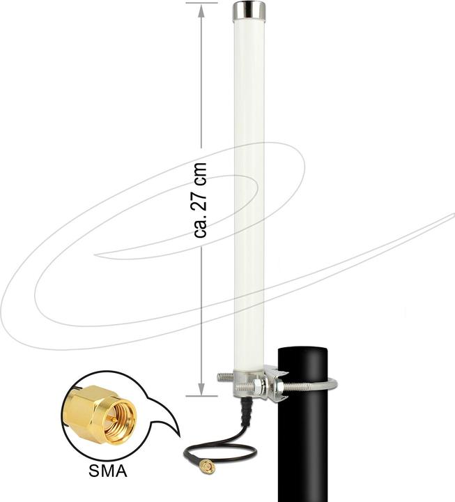 Actual product image Delock LTE/HSPA/GSM antenna, SMA connector (Lora, Wi-Fi, GSM)