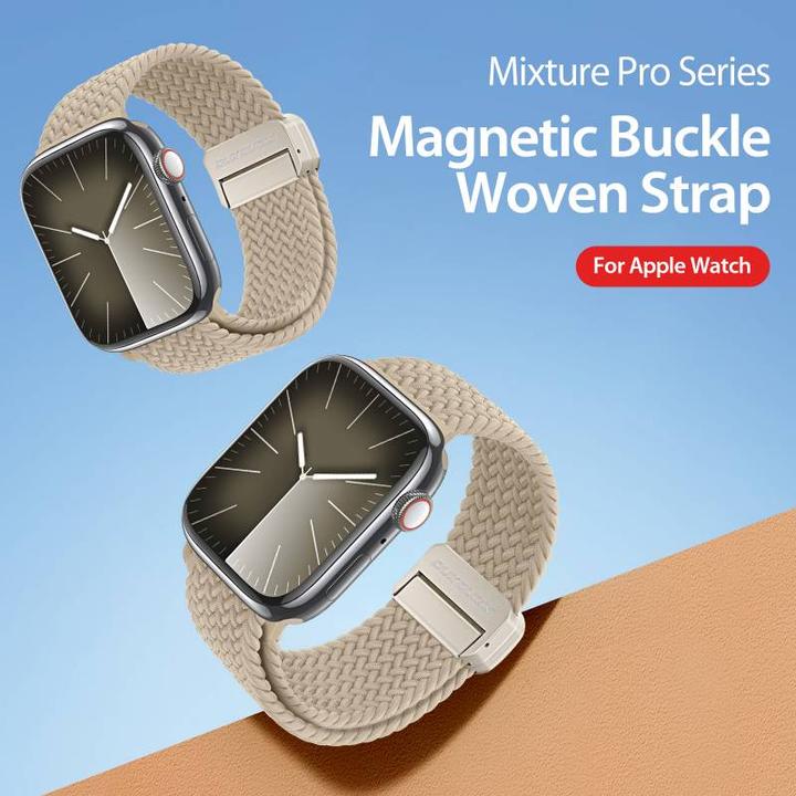 Actual product image Dux Ducis Mixture Pro Strap Apple Watch 42mm/44mm/45mm/49mm - Beige (42 mm, 44 mm, 45 mm, 49 mm, Nylon)