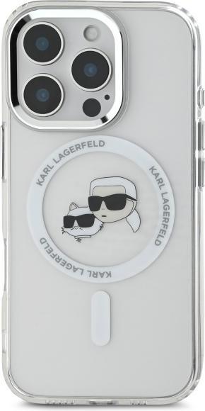 Produktbild Karl Lagerfeld KLHMP16LHLSKCH iPhone 16 Pro 6.3" biały/white hardcase IML Metal Karl&Choupette Head (Apple iPhone 16 Pro)