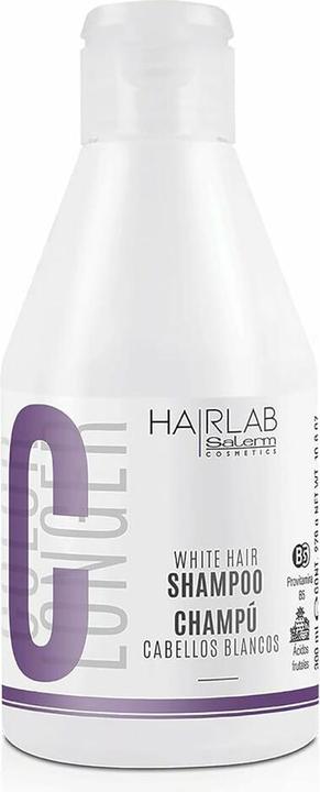 Salerm Shampoo für weisses und gebleichtes Haar 300ml - Entfernt Gelbstiche - Verleiht grauem und blondem (300 ml, Flüssiges Shampoo)