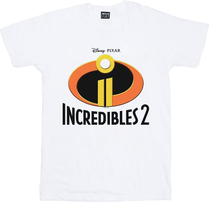 Actual product image Disney Womens/Ladies Incredibles 2 Emblem Logo Cotton Boyfriend T-Shirt (5XL)