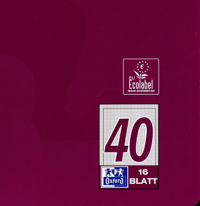 Produktbild Oxford Schulheft, A4, Lineatur 40 (A4, Kariert, Weicher Einband)