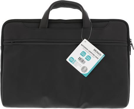 Immagine prodotto Deltaco custodia per laptop fino a 15,6", pelle PU, nero (15.60", Universale)