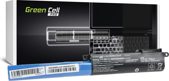 ASUS Green Cell Battery Green Cell A31N1519 for F540 F540L F540S R540 R540L R540S X540 (3 Cells, 2600 mAh)