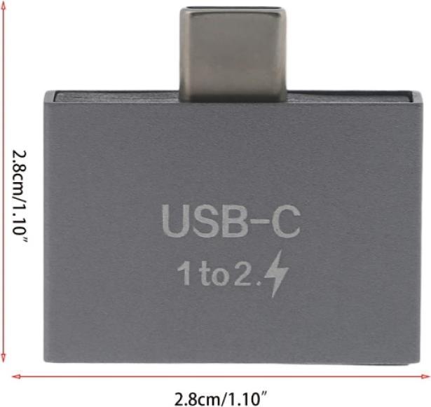 Immagine prodotto PowerGuard Adattatore di carica da USB-C a doppio splitter USB-C (USB tipo C, USB tipo C)