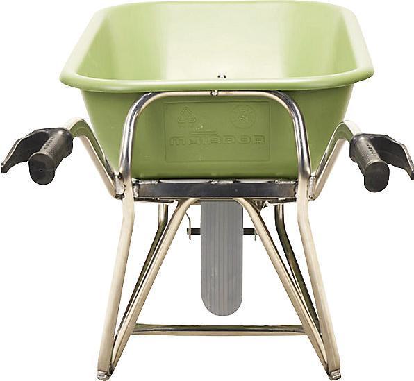 Actual product image Matador Profi-Max Plus wheel barrow, made of aluminium, 90 litres, HDPE tray, green
