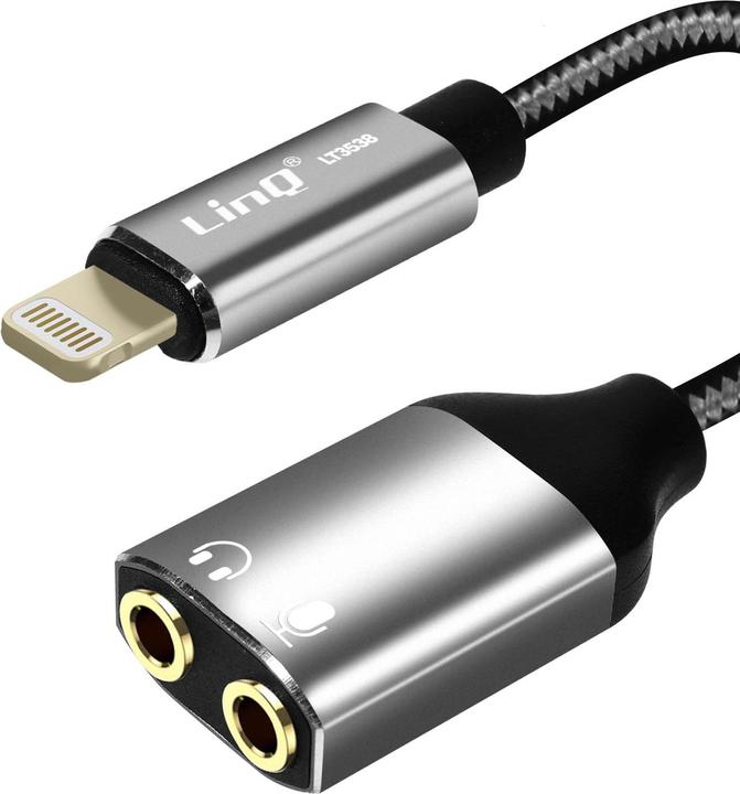 LinQ LT3538 Audio splitter (Lightning, 3.5mm jack)