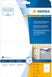 Produktbild HERMA Wetterfeste Inkjet Versandetiketten A4