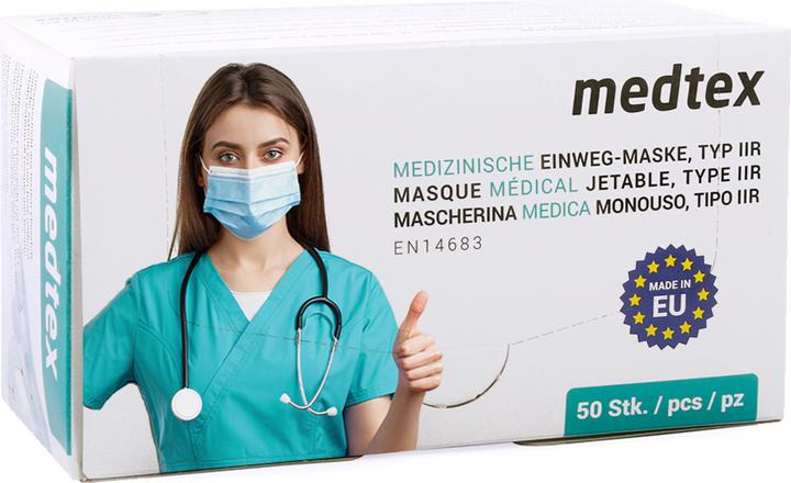Immagine prodotto Medtex Maschere mediche monouso tipo IIR, 50 pezzi. (Classe di protezione 1, 50 x)