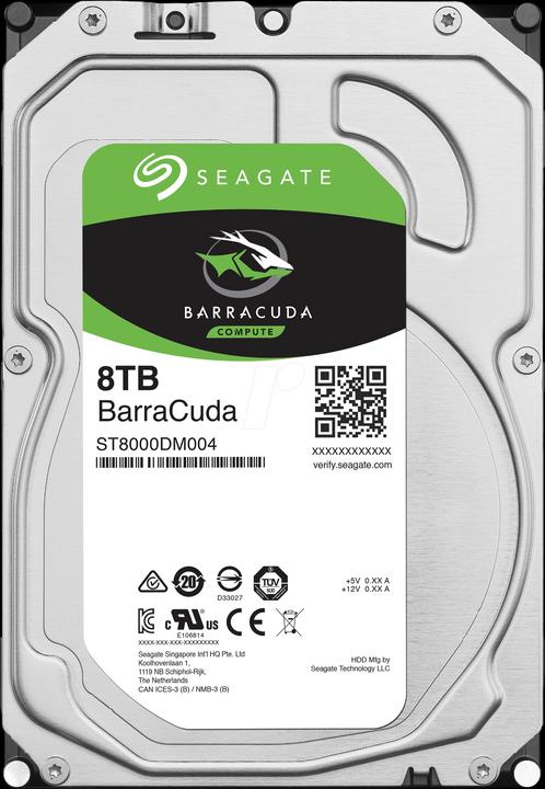 Productafbeelding Seagate BarraCuda (8 TB, 3.5", SMR)