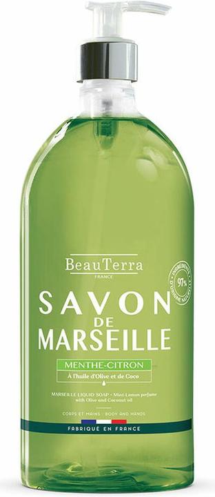 Actual product image BeauTerra Liquid soap Marseille Mint Lemon (Liquid soap, 1000 ml)