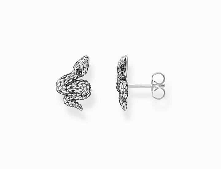 Produktbild Thomas Sabo Ohrstecker geschwärzt Schlange (925er Silber, Geschwärzt)